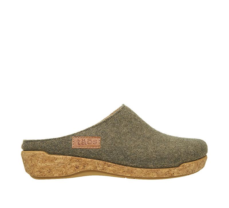 Birkenstock Woollery Clog Træsko Dame Olivengrøn | DK 312DFM